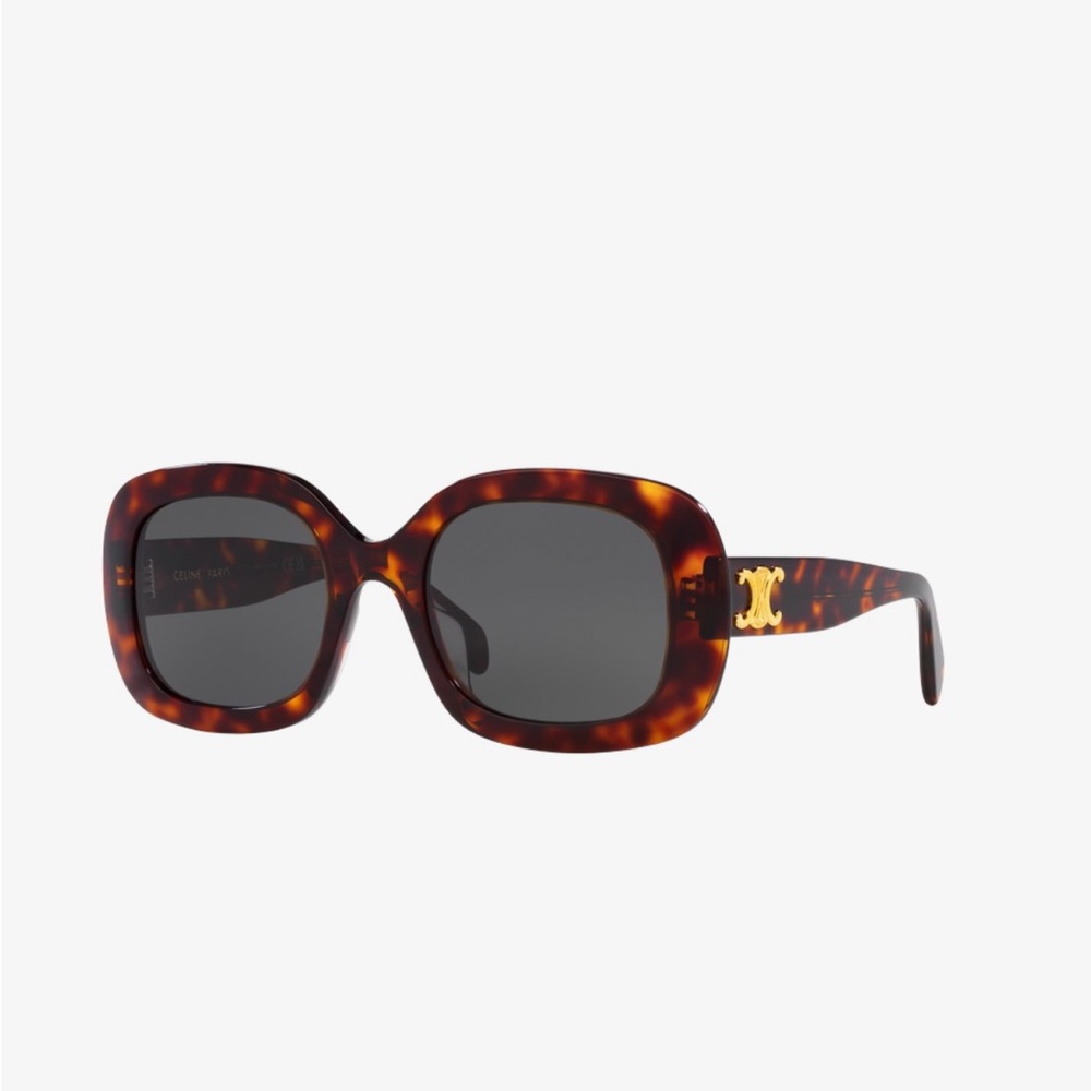 CELINE Triomphe Square Sunglasses Tortoise CL40262U
